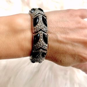 Vintage Monet Art Deco Bracelet Signed Stamp